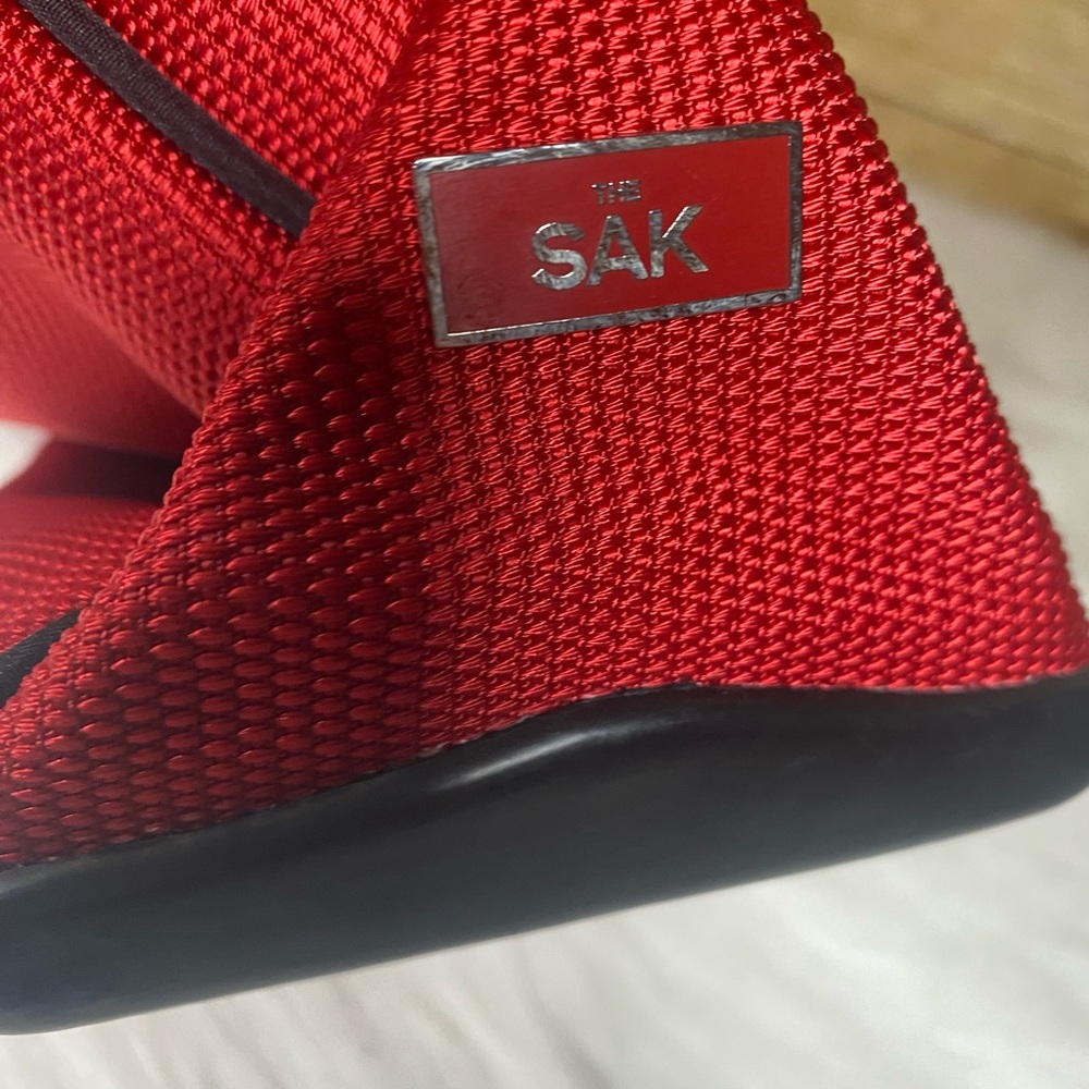 The Sak Red Black Fabric Tote Shoulder Bag Purse - Picture 8 of 14